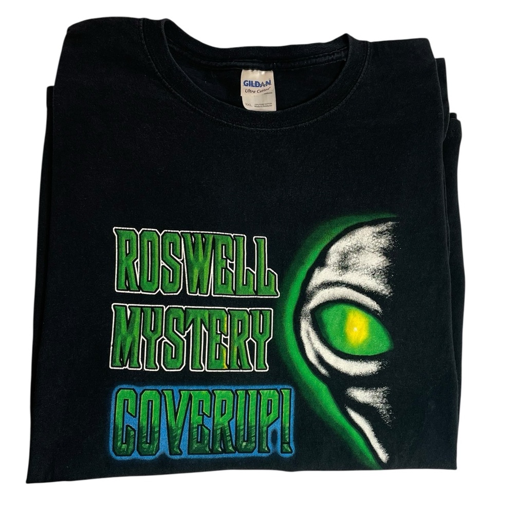 Vintage Roswell New Mexico Green Alien Roswell Mystery Coverup! Gildan Ultra 3XL